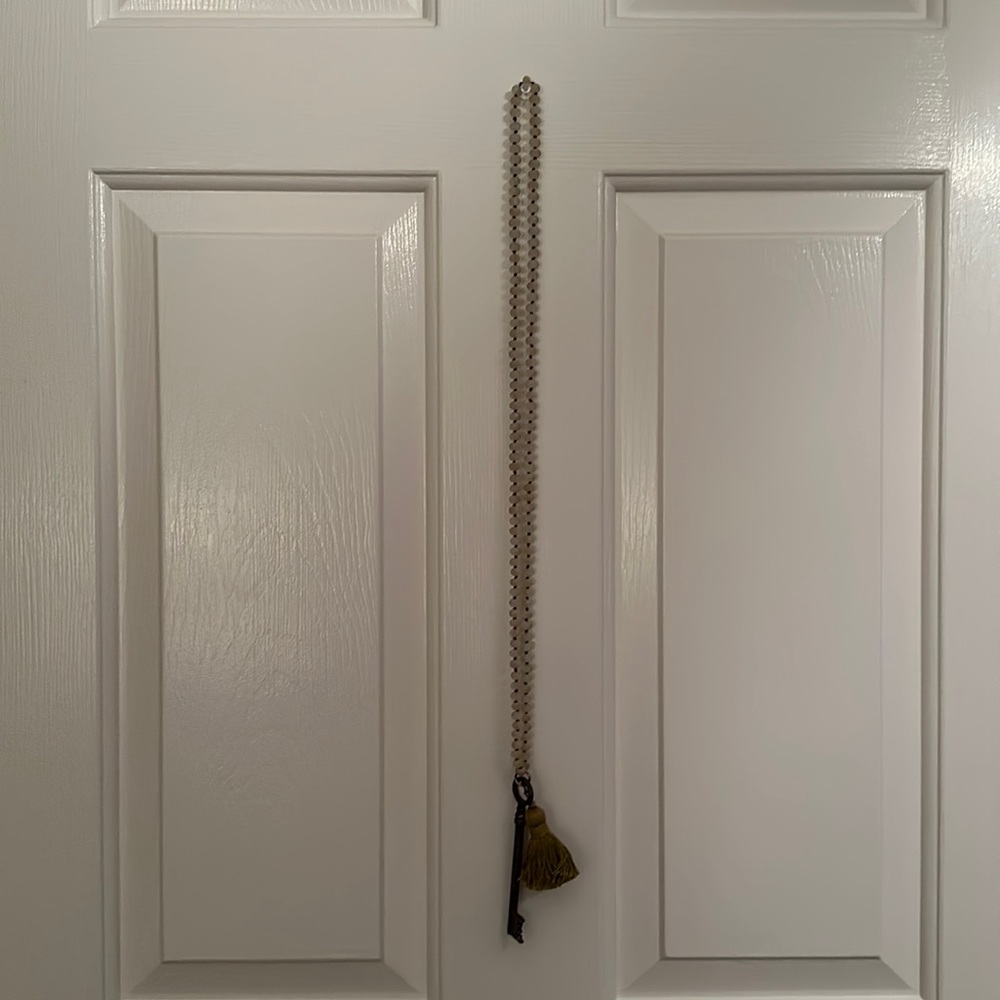 Beaded necklace with key